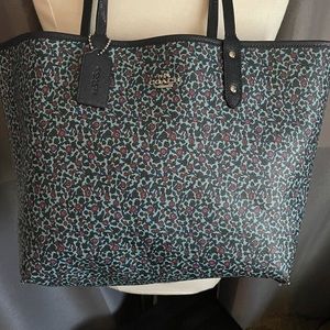 Coach reversible tote